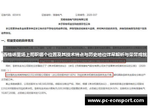西格诺里场上司职哪个位置及其技术特点与历史地位详尽解析与荣誉成就