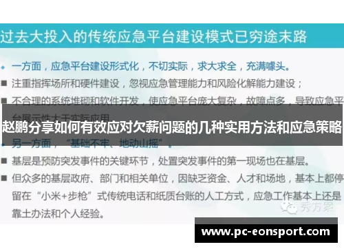 赵鹏分享如何有效应对欠薪问题的几种实用方法和应急策略 赵鹏分享如何有效应对欠薪问题的几种实用方法和应急策略