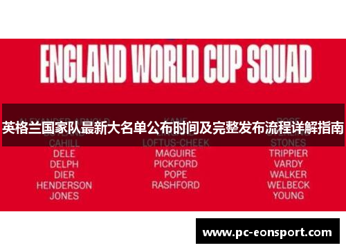 英格兰国家队最新大名单公布时间及完整发布流程详解指南